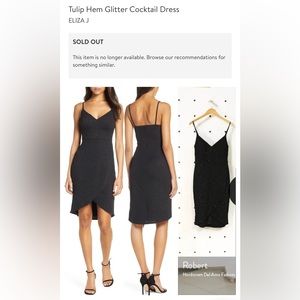 Eliza J Tulip Hem Cocktail Dress